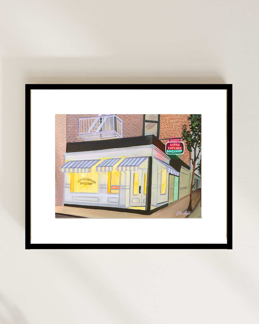 Little Cupcake Bakeshop, NYC Original 8x10 Painting
