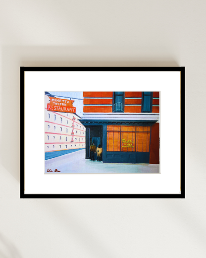 Minetta Tavern, NYC Original 8x10 Painting